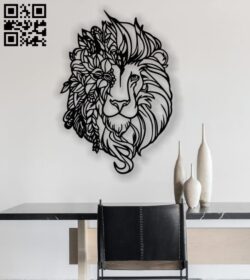 Lion pano E0012923 file cdr and dxf free vector download for laser cut plasma