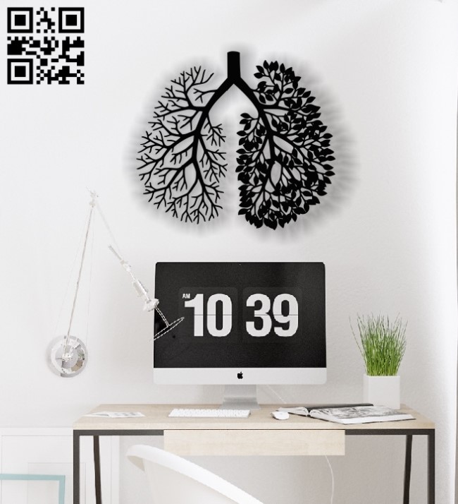 Lung tree E0012743 file cdr and dxf free vector download for laser cut plasma