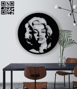 Marilyn Monroe actress E0012763 file cdr and dxf free vector download for laser cut plasma