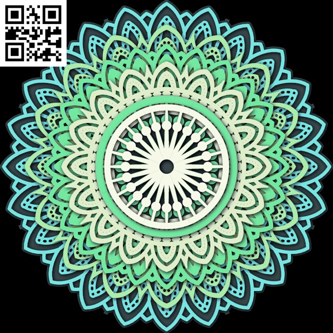 Multilayer Mandala E0012590 file cdr and dxf free vector download for laser cut