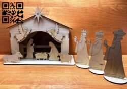 Nativity scene E0012843 file cdr and dxf free vector download for laser cut