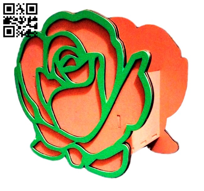 Rose box E0012856 file cdr and dxf free vector download for laser cut