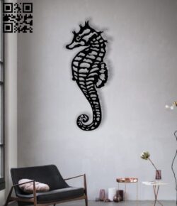 Seahorse E0012814 file cdr and dxf free vector download for laser cut plasma