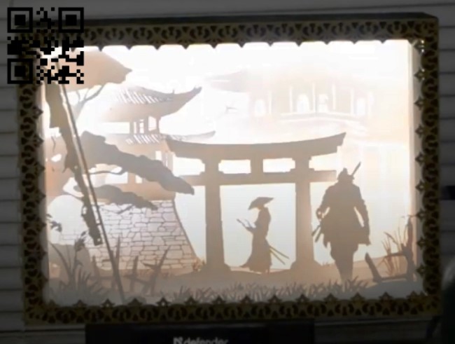 Sekiro light box E0012688 file cdr and dxf free vector download for laser cut