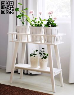 Shelf for flower E0012770 file cdr and dxf free vector download for laser cut