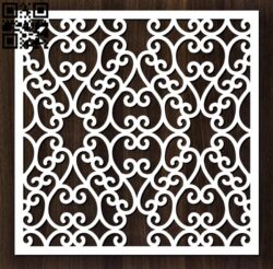 Square decoration E0012630 file cdr and dxf free vector download for laser cut