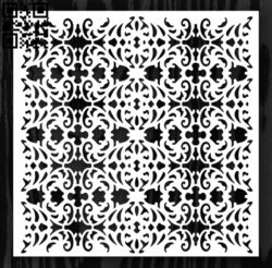 Square decoration E0012636 file cdr and dxf free vector download for laser cut