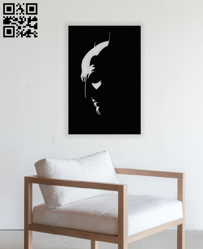 Batman wall art E0013062 file cdr and dxf free vector download for laser cut plasma
