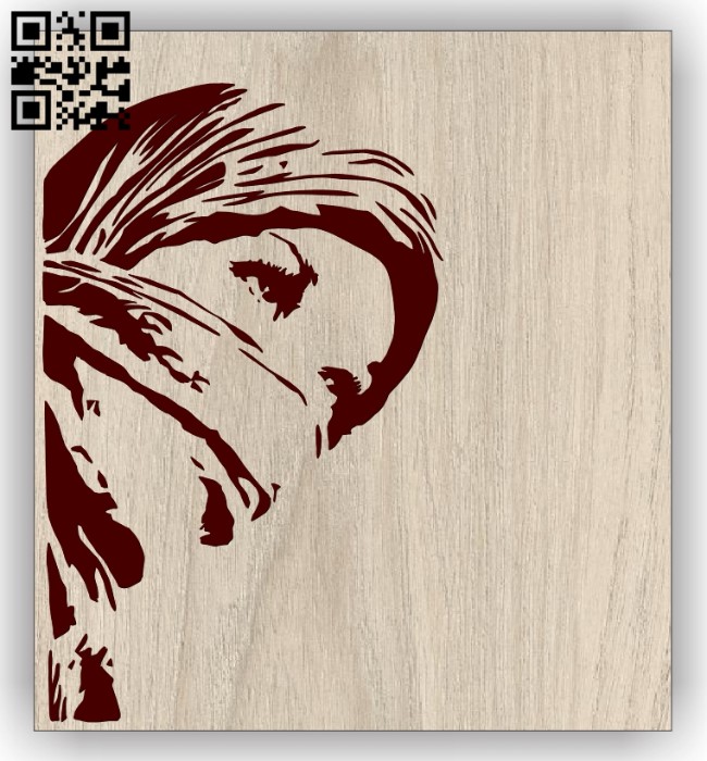 Beautiful girl E0013024 file cdr and dxf free vector download for laser engraving machines