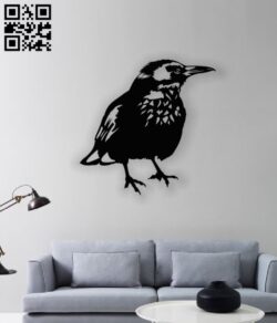 Bird wall dercor E0013015 file cdr and dxf free vector download for laser cut plasma