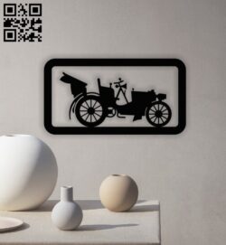 Car wall decor E0013014 file cdr and dxf free vector download for laser cut plasma