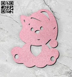 Cat keychain E0013056 file cdr and dxf free vector download for laser cut