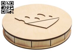 Cheese box E0012990 file cdr and dxf free vector download for laser cut