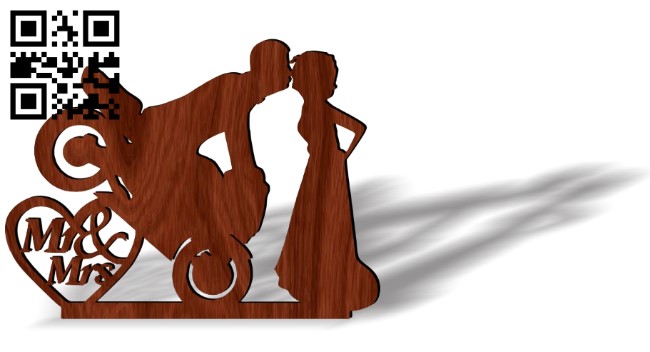 Couple with motorcycle E0013094 file cdr and dxf free vector download for laser cut plasma