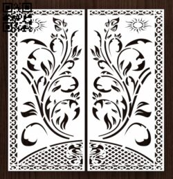 Design pattern door E0013195 file cdr and dxf free vector download for laser cut cnc