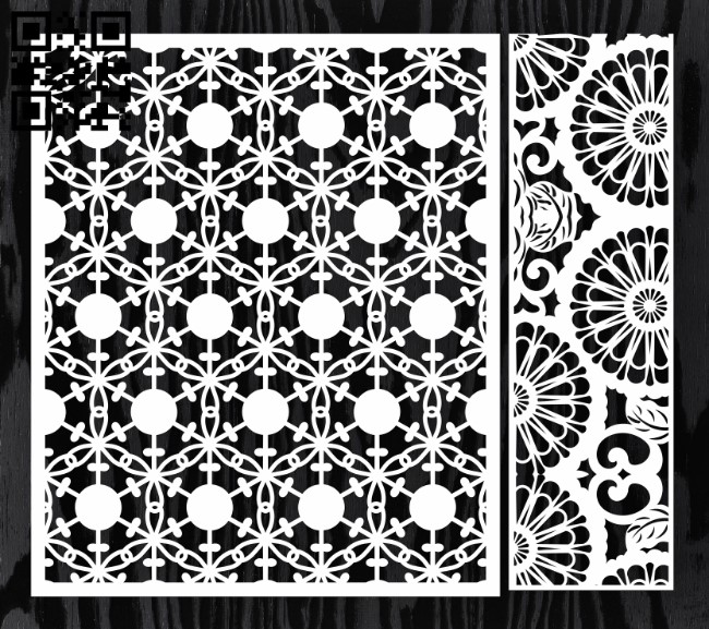 Design pattern screen panel E0012995 file cdr and dxf free vector download for laser cut cnc