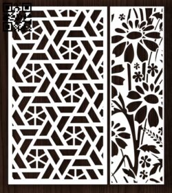 Design pattern screen panel E0012996 file cdr and dxf free vector download for laser cut cnc