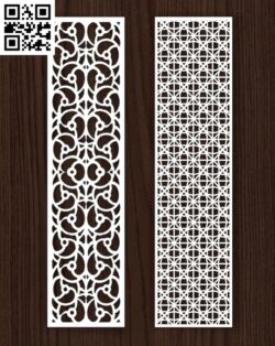 Design pattern screen panel E0013049 file cdr and dxf free vector download for laser cut cnc