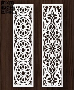 Design pattern screen panel E0013070 file cdr and dxf free vector download for laser cut cnc