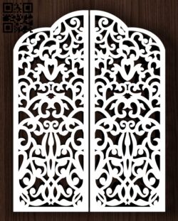 Design pattern screen panel E0013164 file cdr and dxf free vector download for laser cut cnc