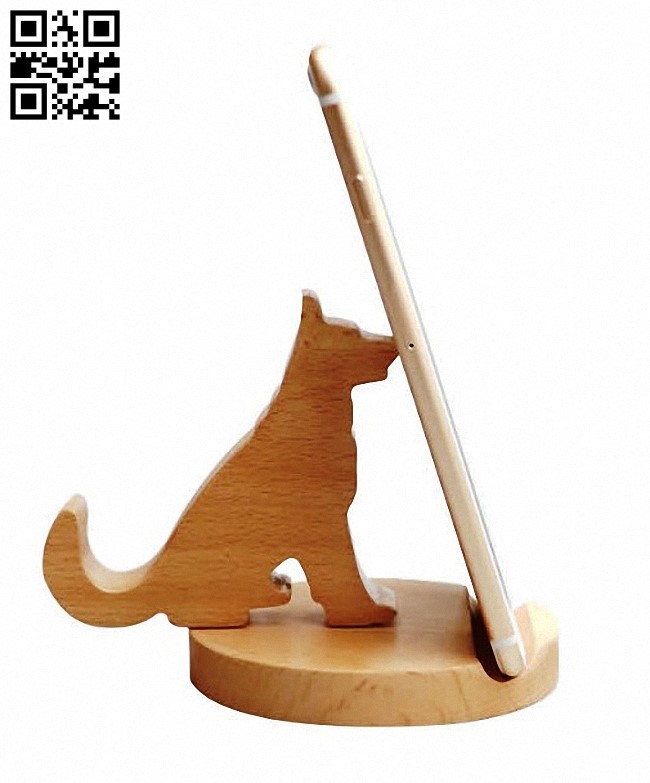 Dog phone stand E0012988 file cdr and dxf free vector download for cnc