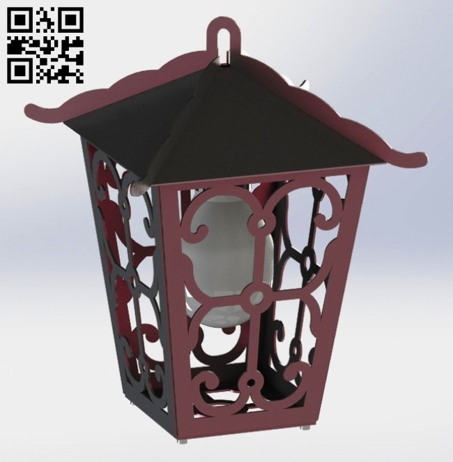 Garden lantern E0012999 file cdr and dxf free vector download for laser cut