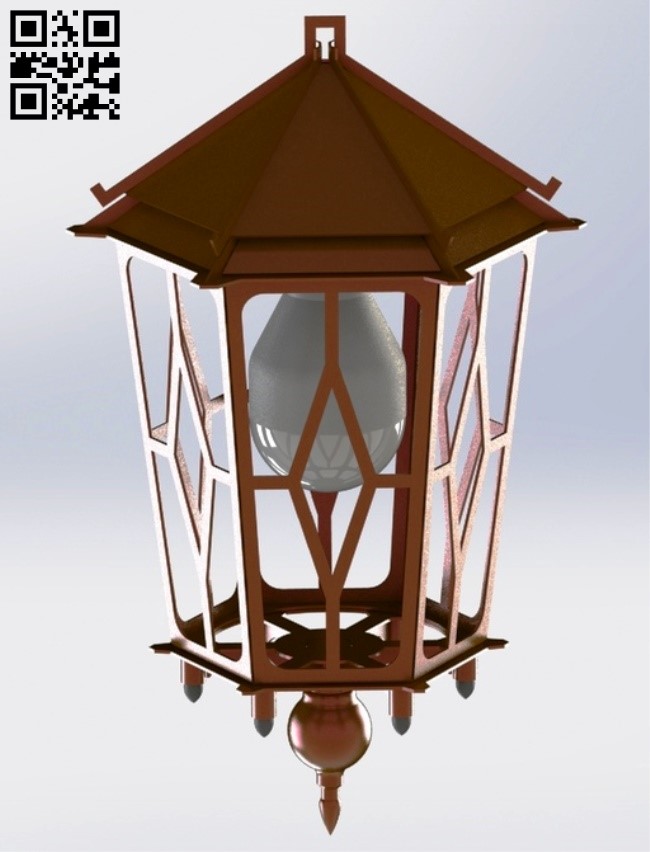 Garden lantern E0013000 file cdr and dxf free vector download for laser cut