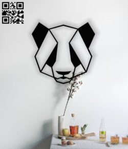Geometric Panda E0013098 file cdr and dxf free vector download for laser cut plasma
