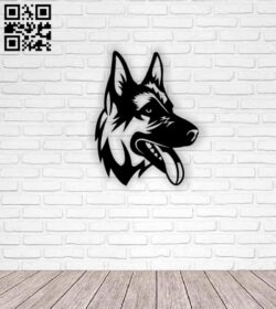 German dog E0013019 file cdr and dxf free vector download for laser cut