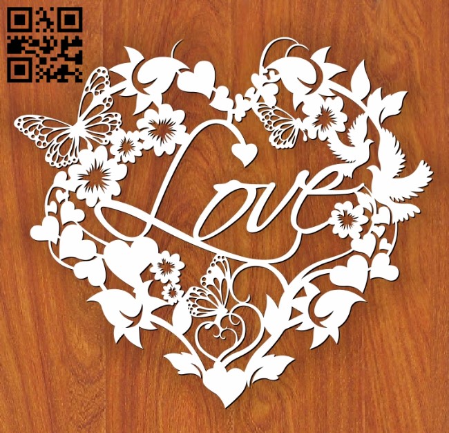 Heart of love E0013096 file cdr and dxf free vector download for laser cut plasma