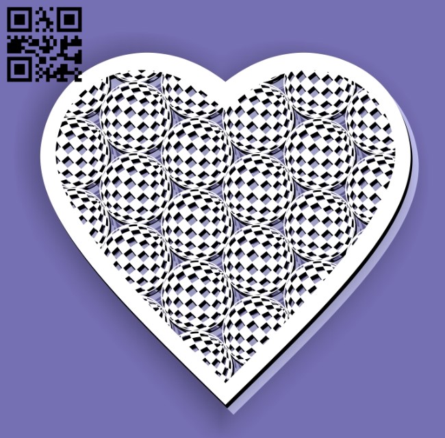 Heart with globe E0012976 file cdr and dxf free vector download for laser cut