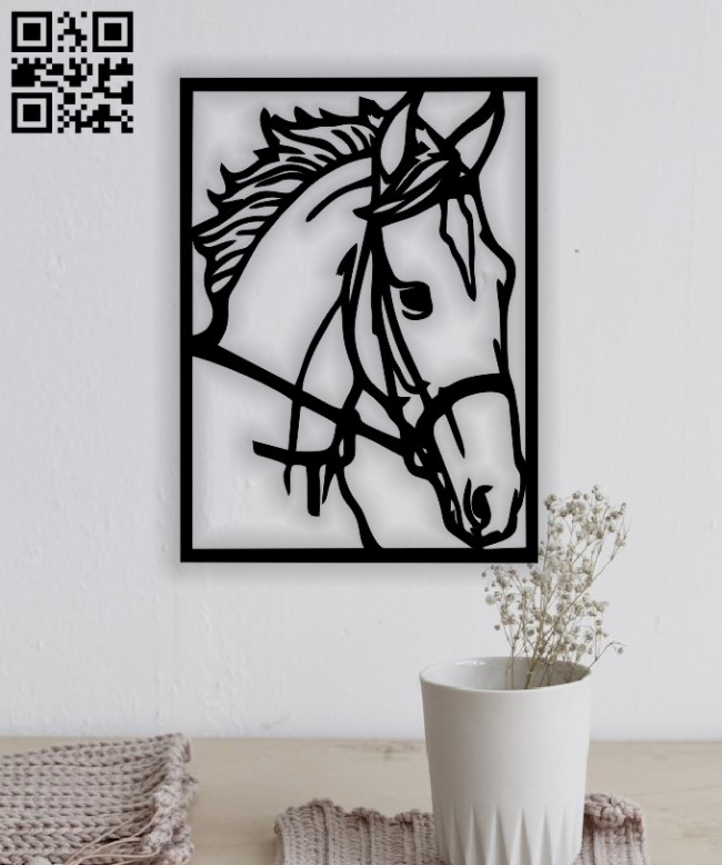 Horse head E0013175 file cdr and dxf free vector download for laser cut plasma
