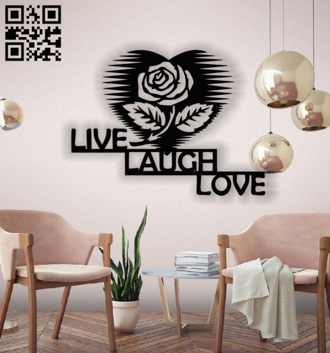 Live Laugh Love E0013167 file cdr and dxf free vector download for laser cut plasma