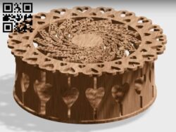 Round box E0013036 file cdr and dxf free vector download for laser cut
