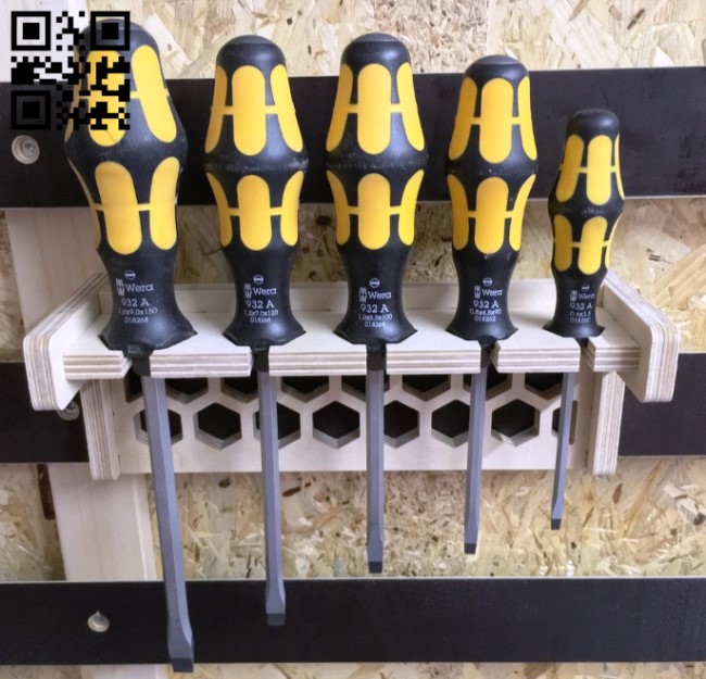 Screwdriver rack E0012986 file cdr and dxf free vector download for cnc