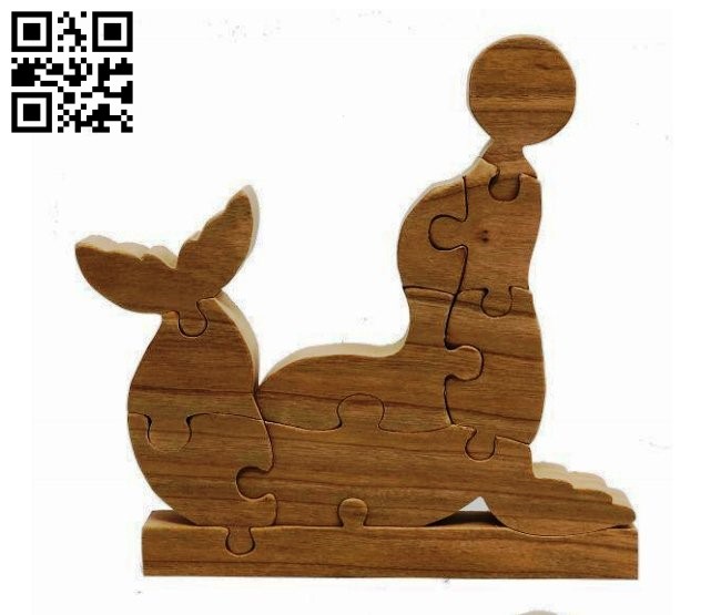 Sea lion puzzle E0013123 file cdr and dxf free vector download for cnc cut