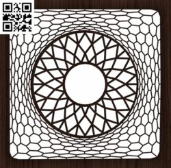 Square decoration E0013151 file cdr and dxf free vector download for laser cut