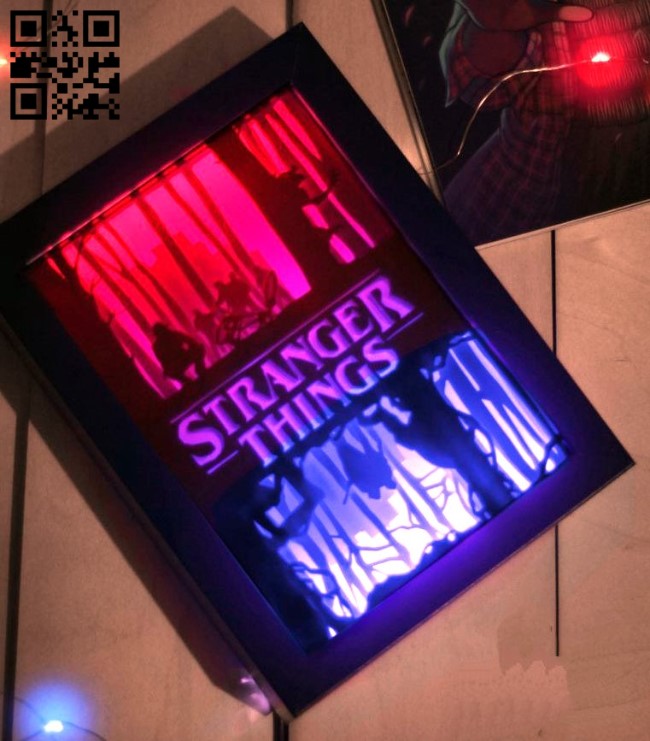 Stranger things light box E0013186 file cdr and dxf free vector download for laser cut