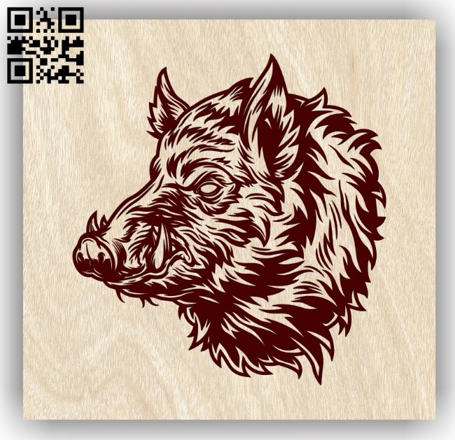 Wild boar E0013187 file cdr and dxf free vector download for laser engraving machines