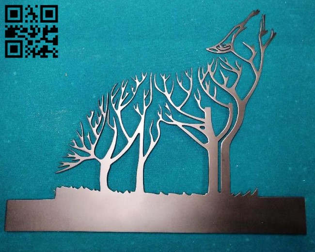 Wolf tree E0013132 file cdr and dxf free vector download for cnc cut plasma