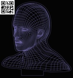 3D illusion led lamp head E0013358 file cdr and dxf free vector download for laser engraving machines