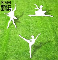 Ballerina dancer E001365 file cdr and dxf free vector download for laser cut plasma