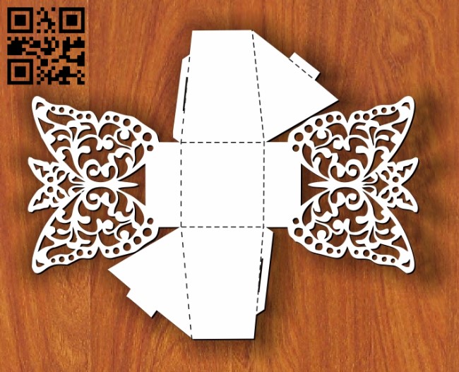 Butterfly box E0013477 file cdr and dxf free vector download for laser cut