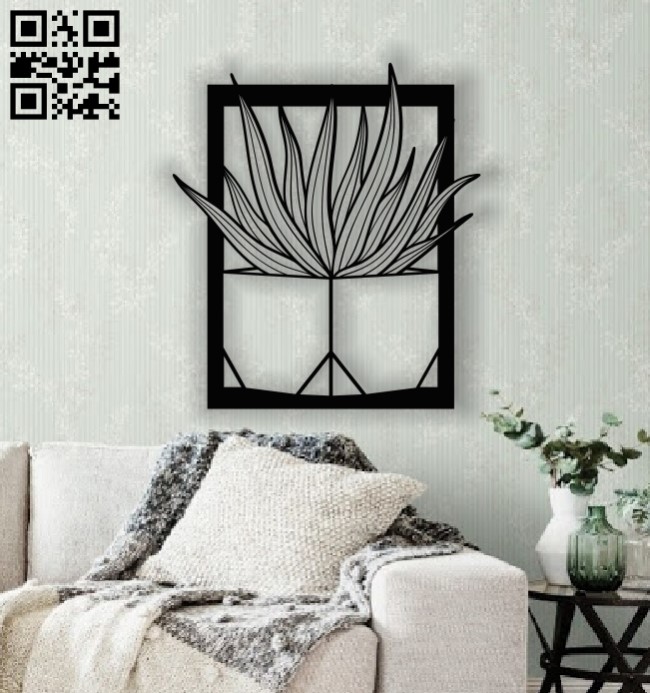 Cactus wall decor E0013393 file cdr and dxf free vector download for laser cut plasma