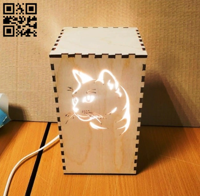 Cat lamp E0013481 file cdr and dxf free vector download for laser cut