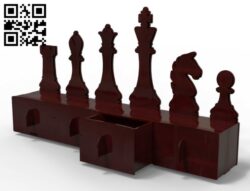 Chess organizer E0013246 file cdr and dxf free vector download for laser