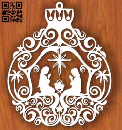 Christmas nativity E0013467 file cdr and dxf free vector download for laser cut