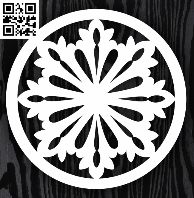 Circle ornament E0013310 file cdr and dxf free vector download for laser cut