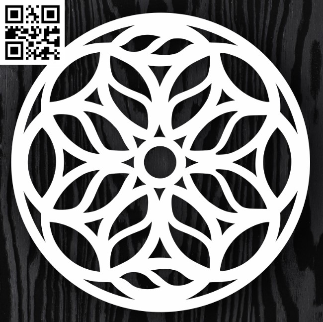 Circle ornament E0013314 file cdr and dxf free vector download for laser cut