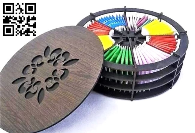 Circular tea box E0013468 file cdr and dxf free vector download for laser cut